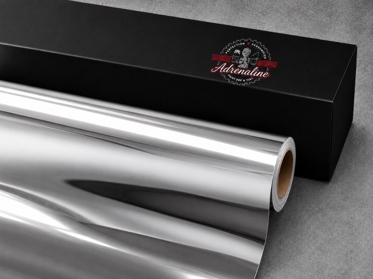 Mirror Silver Starlight Chrome vinyl wrap swatch